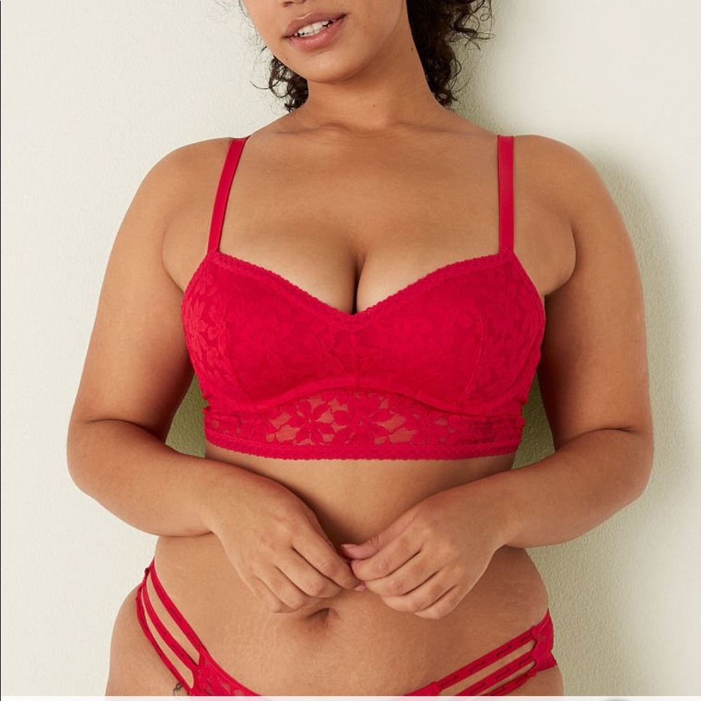 VS Pink Lace push up bralette
